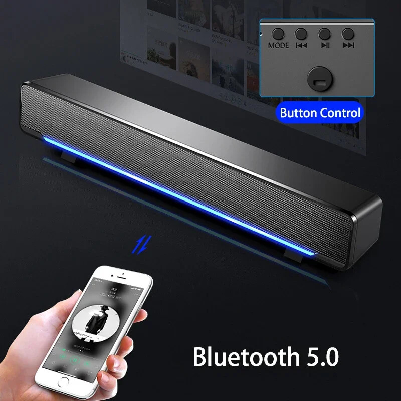 3,5 mm USB laidinis ir belaidis Bluetooth stereo kompiuterio garsiakalbis žemųjų dažnių garsiakalbis muzikos grotuvas žemųjų dažnių erdvinio garso dėžutė, skirta nešiojamam kompiuteriui