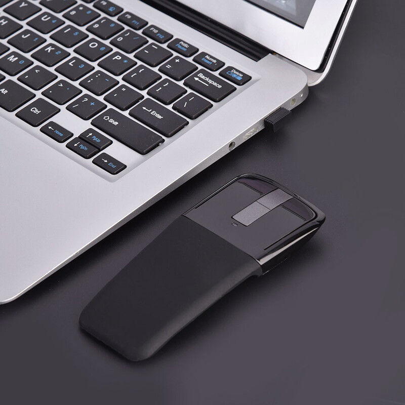 2,4 GHz myš s USB prijímačom 2,4 GHz skladacia bezdrôtová myš s dotykovou obrazovkou Arc Touch, USB prijímač pre PC a notebooky