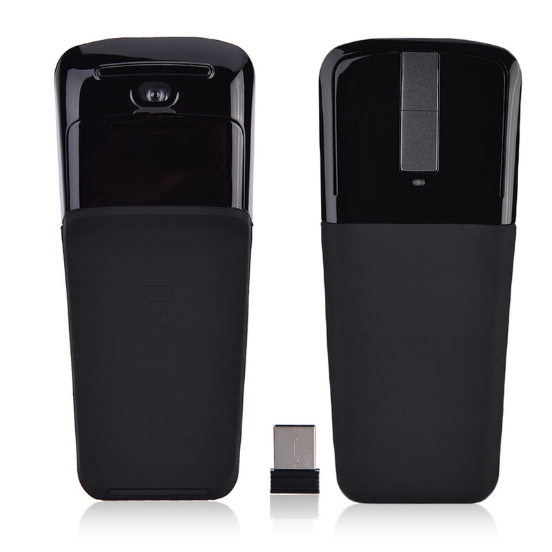 2,4 GHz myš s USB prijímačom 2,4 GHz skladacia bezdrôtová myš s dotykovou obrazovkou Arc Touch, USB prijímač pre PC a notebooky