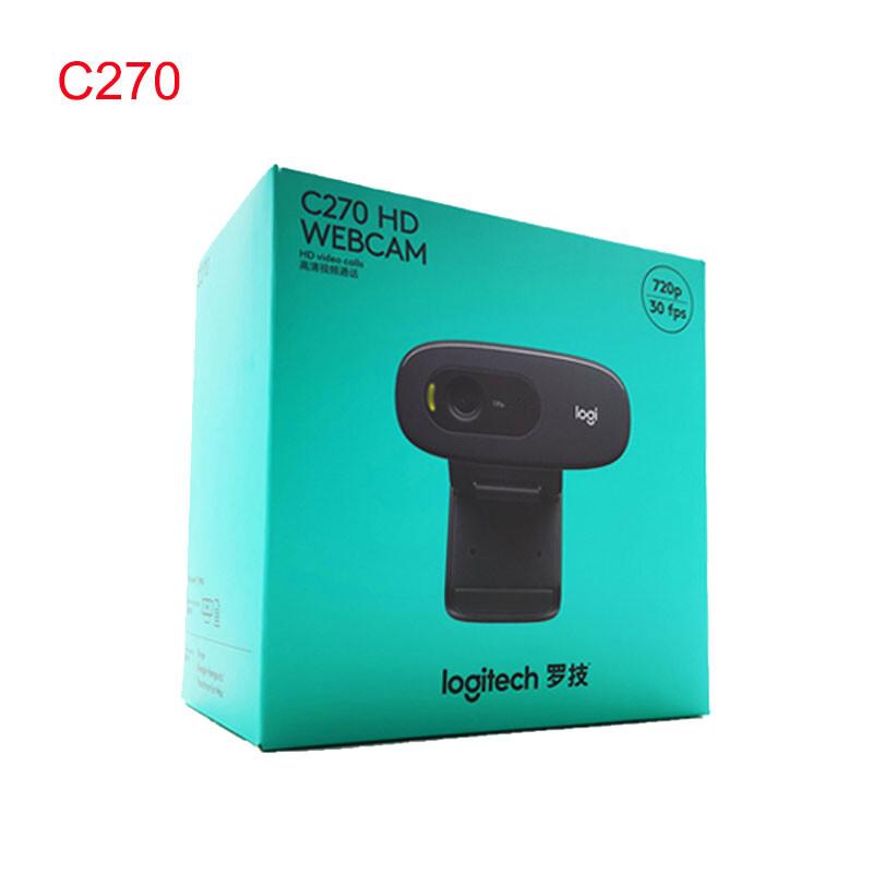 Computer desktop Logitech Original C270 Notebook C270i iptv Drive gratuit Curs online Cameră web Înregistrare chat video Cameră USB HD