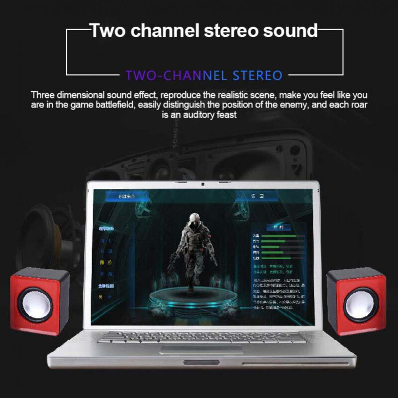 Mini garsiakalbis Kompiuteriniam kompiuteriui Nešiojamam Staliniam kompiuteriui Caixa De Som Sound Box Muzikinė garso sistema Stulpelis Coluna stereofoninis rinkinys Bocina Acoustics