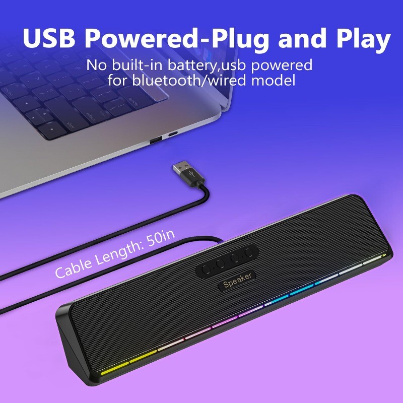 Multimédiás asztali hangszóró házimozi rendszer 3D térhatású hangsáv 6 W Bluetooth hangszóró PC játékok Audio USB vezetékes csatlakozás