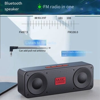 Преносимо FM радио Безжичен Bluetooth 5.0 TWS високоговорител Мини MP3 музикален плейър Лесен за използване B