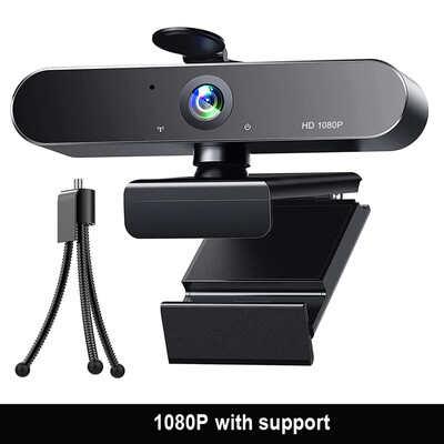 K12 1080P Webcam Full HD pentru computer Cameră web pentru computer cu microfon Camere rotative pentru transmisie în direct Apeluri video Lucru de conferință