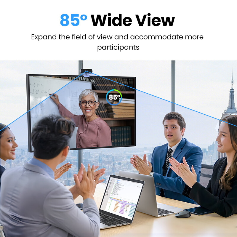 UGREEN USB tīmekļa kamera 1080P HD mini tīmekļa kamera klēpjdatoram tīmekļa kamerai Duālie mikrofoni YouTube tālummaiņas videozvaniem 2K tīmekļa kamera