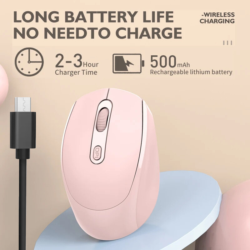 Ασύρματο αθόρυβο ποντίκι συμβατό με Bluetooth 2.4G Επαναφορτιζόμενο οπτικό ποντίκι διπλής λειτουργίας 1600 DPI για φορητό υπολογιστή MacBook Game Office