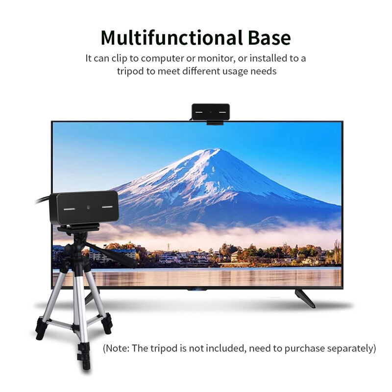 Juoda internetinė kamera 2 milijonų pikselių USB kamera Fiksuoto fokusavimo žiniatinklio kamera Integruota mikrofono žiniatinklio kamera be disko, skirta nešiojamam kompiuteriui