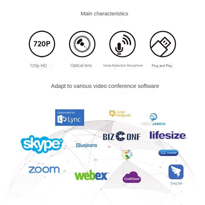 Logitech C270i tīkla HD kameras klēpjdators USB mājas tiešsaistes kursa video