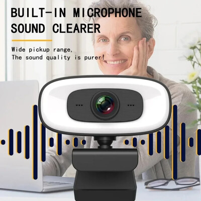 Mini tīmekļa kamera 4K 1080P kamera 2K Full HD tīmekļa kamera ar mikrofonu 15–30 kadri/s USB tīmekļa kamera Youtube datora klēpjdatoriem Tiešraides straumēšanas kamera