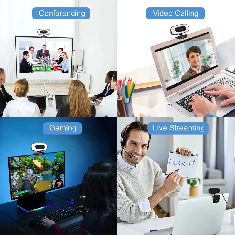 Mini webcam 4K 1080P Cameră web 2K Full HD cu microfon 15-30fps USB Web Cam pentru Youtube PC Laptop Cameră de streaming live