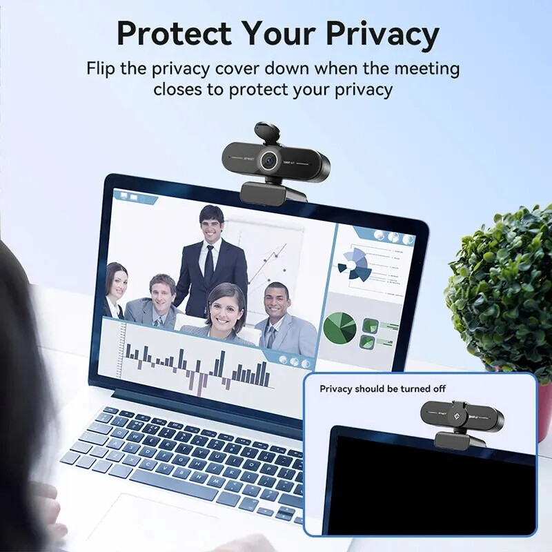 Tīmekļa kamera Ultra HD 4K/2K/1080P tīmekļa kamera EMEET C60E Autofokusa USB datora kamera straumēšanai/videozvanam/konferencei SmartCam
