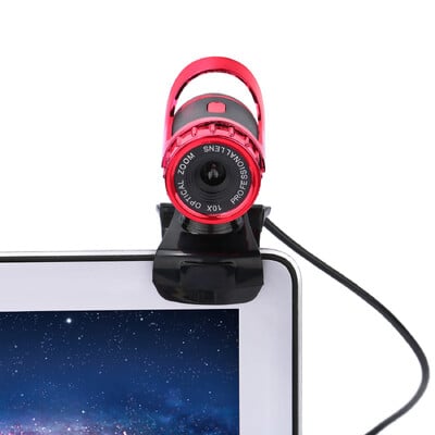 Cameră web cu viziune nocturnă rotativă USB Cameră web de înaltă definiție MIC 360 de grade Clip-on Computer PC Laptop Notebook Cameră web