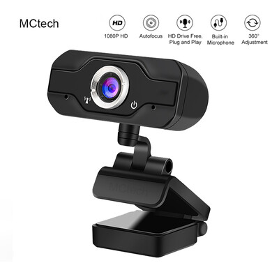 Full HD webkamera 1080P 60fps laptop számítógép PC webkamera beépített mikrofon videohívásokhoz konferencia élő munka állvány