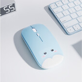 Kreatívne darčeky Módne nabíjanie Bezdrôtové Bluetooth Dual-Mode Roztomilé dievča Stlmenie Stolné počítače Notebooky Univerzálna kancelárska myš Ergonomická