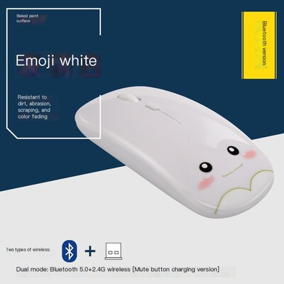 Kreatívne darčeky Módne nabíjanie Bezdrôtové Bluetooth Dual-Mode Roztomilé dievča Stlmenie Stolné počítače Notebooky Univerzálna kancelárska myš Ergonomická