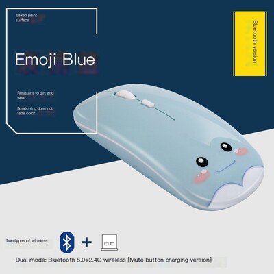 Kreatívne darčeky Módne nabíjanie Bezdrôtové Bluetooth Dual-Mode Roztomilé dievča Stlmenie Stolné počítače Notebooky Univerzálna kancelárska myš Ergonomická