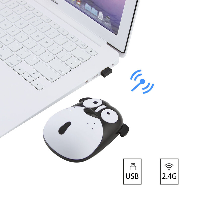 Nabíjateľná bezdrôtová myš, roztomilá optická myš s mačacím psíkom, tichá myš s USB, ergonomická herná myš s 1200 DPI pre PC, darček pre deti
