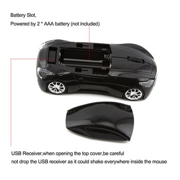 2.4G безжична мишка Creative Mini lnfiniti Sports Car Design Ергономична оптична Mause Преносима USB геймърска мишка подарък за компютърен лаптоп