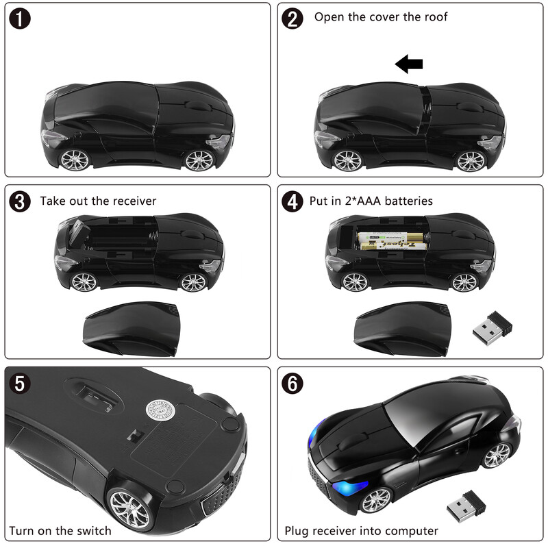 2.4G Wireless Mouse Creative Mini lnfiniti Sports Car Design Εργονομικό Optical Mause Φορητό USB Gamer Δώρο ποντίκια για φορητό υπολογιστή