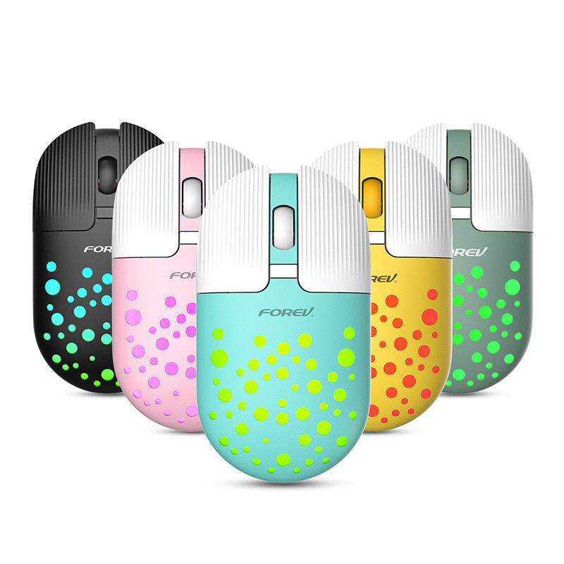 „Bluetooth“ dvigubo režimo belaidė su USB įkraunama RGB pelė BT5.1, skirta nešiojamam kompiuteriui PC Macbook žaidimų pelė 2,4 GHz 1200 DPI