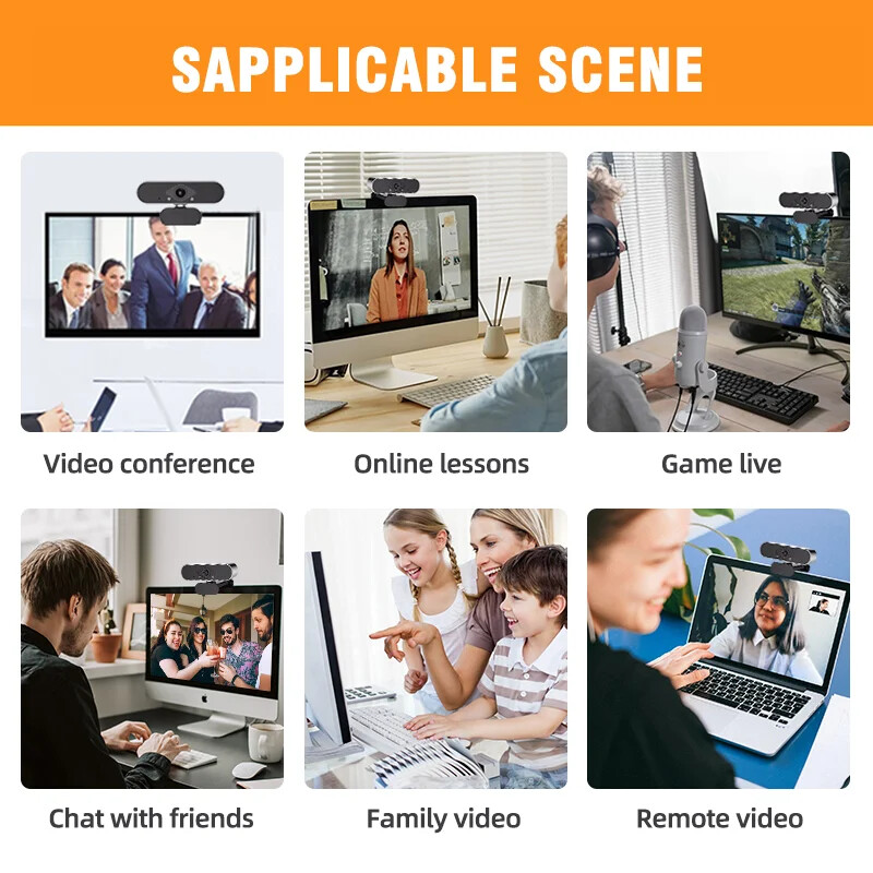 QUETING c920 480P Full HD Webcam Conector USB Cameră web cu unghi larg de vizualizare de 120 de grade cu microfon încorporat pentru PC Mac