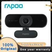 NAUJIENA! Rapoo C260 1080P Full HD automatinio fokusavimo internetinė kamera su triukšmo mažinimo mikrofonu USB žiniatinklio kamera vaizdo konferencija nešiojamam kompiuteriui