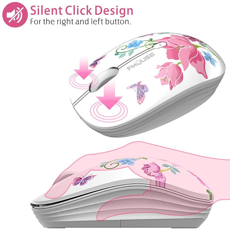 Χαριτωμένο M101 Ergonomics Wireless Mouse 2.4G Optical Cartoon Computer Silent Mouse with USB Receiver for Macbook Laptop Kid Girl Gid
