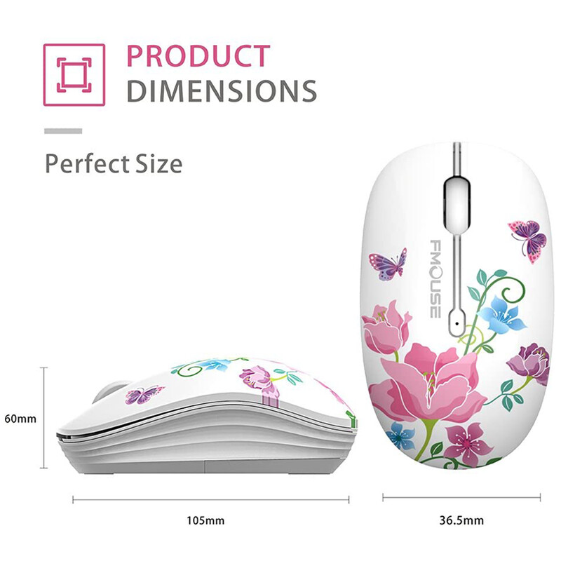 Χαριτωμένο M101 Ergonomics Wireless Mouse 2.4G Optical Cartoon Computer Silent Mouse with USB Receiver for Macbook Laptop Kid Girl Gid