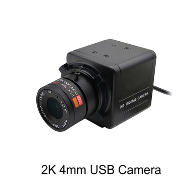 2K 4MP USB webkamera PC kamera 30fps 2560x1440 MJPG vysokorýchlostná UVC BOX kamera varifokálny zoom 2,8-12 mm/5-50 mm alebo pevný objektív 4 mm 6 mm