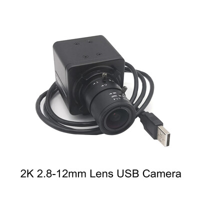 2K 4MP USB webkamera PC kamera 30fps 2560x1440 MJPG vysokorýchlostná UVC BOX kamera varifokálny zoom 2,8-12 mm/5-50 mm alebo pevný objektív 4 mm 6 mm