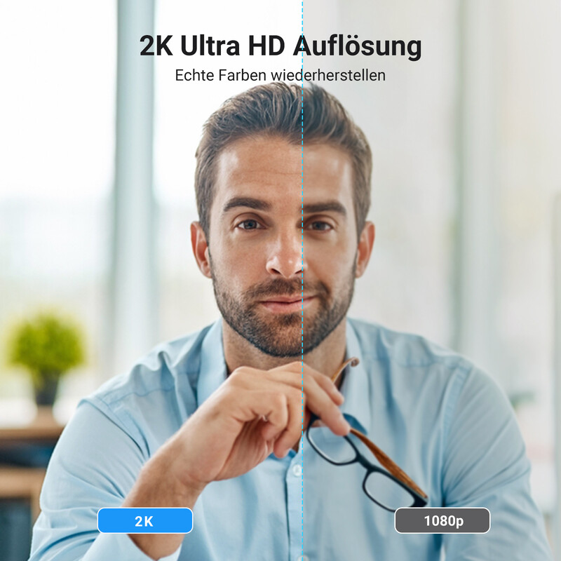 UGREEN USB-veebikaamera 2K HD miniveebikaamera sülearvuti veebikaamera jaoks Topeltmikrofonid Youtube'i suumi videokõnede jaoks 30 kaadrit sekundis veebikaamera jaoks