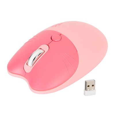 Bezdrôtová myš 2.4G Cat s stlmením zvuku, USB prijímač, roztomilá prenosná myš s 3 úrovňami DPI pre notebook M3, bezdrôtová myš 2.4G, roztomilá myš