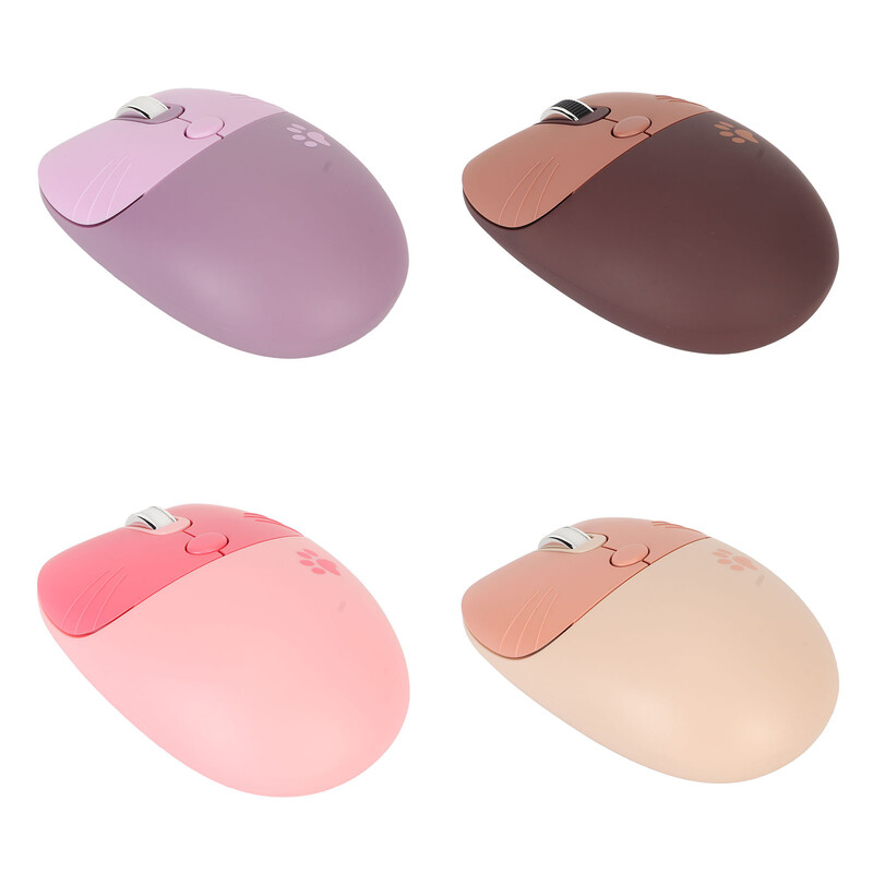 Bezdrôtová myš 2.4G Cat s stlmením zvuku, USB prijímač, roztomilá prenosná myš s 3 úrovňami DPI pre notebook M3, bezdrôtová myš 2.4G, roztomilá myš