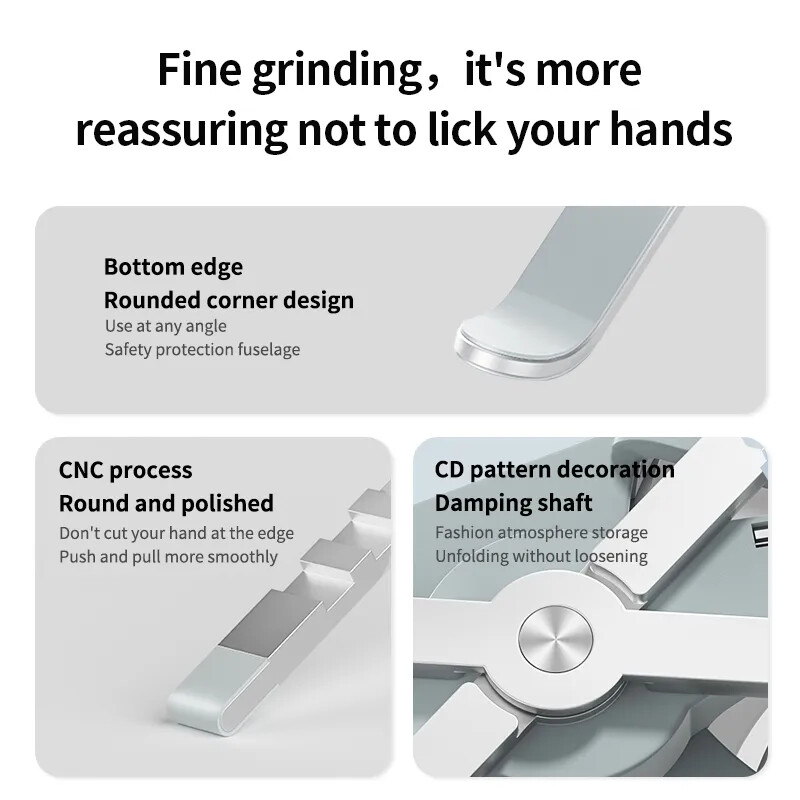 Stojan na chladič notebooku s dvojitým ventilátorom, skladací chladiaci podstavec na notebook, prenosný a nastaviteľný stojan na notebook pre chladič tabletu Macbook