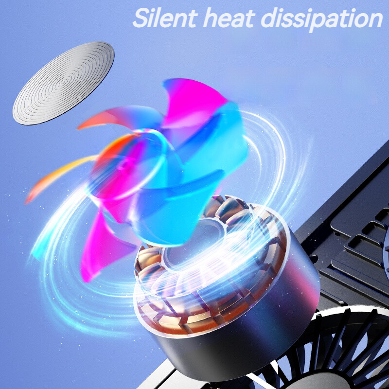 Chladič na notebook, skladací chladiaci podstavec, prenosná a nastaviteľná podložka pre notebooky s uhlopriečkou 11 palcov s 2/4 ventilátormi