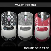 T Btl Gamer Mouse Grip Tape Skate uzlīme priekš VXE R1 Pro Max Neslīdoša ķirzakas āda, iesūc sviedri Pre Cut Easy Install PC Gaming