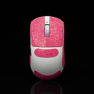 T Btl Gamer Mouse Grip Tape Skate uzlīme priekš VXE R1 Pro Max Neslīdoša ķirzakas āda, iesūc sviedri Pre Cut Easy Install PC Gaming