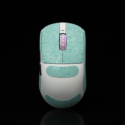 T Btl Gamer Mouse Grip Tape Skate uzlīme priekš VXE R1 Pro Max Neslīdoša ķirzakas āda, iesūc sviedri Pre Cut Easy Install PC Gaming