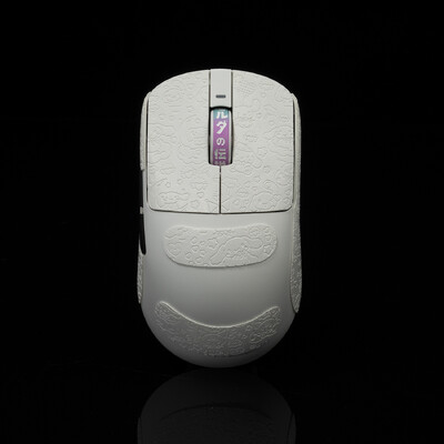 T Btl Gamer Mouse Grip Tape Skate uzlīme priekš VXE R1 Pro Max Neslīdoša ķirzakas āda, iesūc sviedri Pre Cut Easy Install PC Gaming