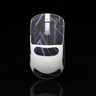 T Btl Gamer Mouse Grip Tape Skate uzlīme priekš VXE R1 Pro Max Neslīdoša ķirzakas āda, iesūc sviedri Pre Cut Easy Install PC Gaming