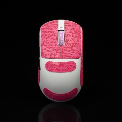 T Btl Gamer Mouse Grip Tape Skate uzlīme priekš VXE R1 Pro Max Neslīdoša ķirzakas āda, iesūc sviedri Pre Cut Easy Install PC Gaming