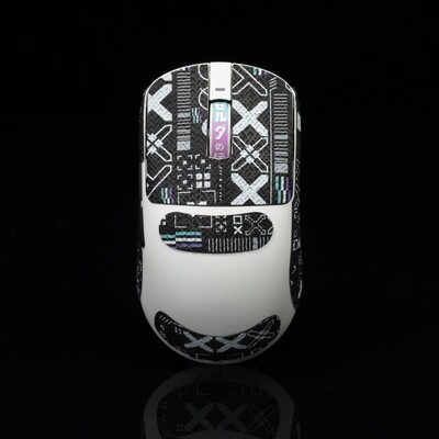 T Btl Gamer Mouse Grip Tape Skate uzlīme priekš VXE R1 Pro Max Neslīdoša ķirzakas āda, iesūc sviedri Pre Cut Easy Install PC Gaming