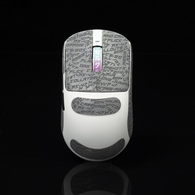 T Btl Gamer Mouse Grip Tape Skate uzlīme priekš VXE R1 Pro Max Neslīdoša ķirzakas āda, iesūc sviedri Pre Cut Easy Install PC Gaming