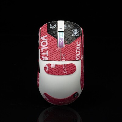 T Btl Gamer Mouse Grip Tape Skate uzlīme priekš VXE R1 Pro Max Neslīdoša ķirzakas āda, iesūc sviedri Pre Cut Easy Install PC Gaming