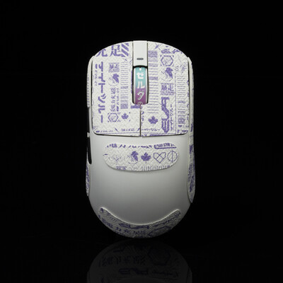 T Btl Gamer Mouse Grip Tape Skate uzlīme priekš VXE R1 Pro Max Neslīdoša ķirzakas āda, iesūc sviedri Pre Cut Easy Install PC Gaming