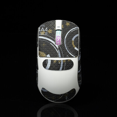 T Btl Gamer Mouse Grip Tape Skate uzlīme priekš VXE R1 Pro Max Neslīdoša ķirzakas āda, iesūc sviedri Pre Cut Easy Install PC Gaming