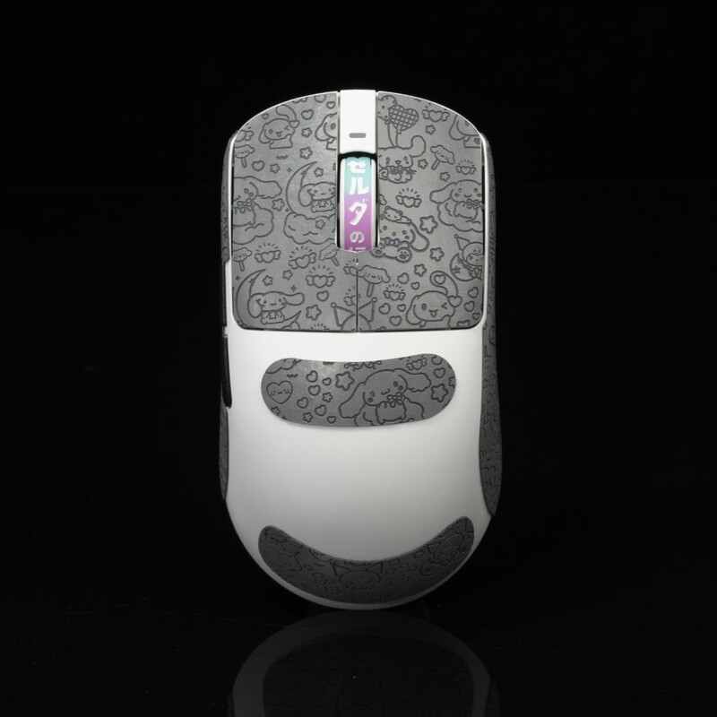 T Btl Gamer Mouse Grip Tape Skate uzlīme priekš VXE R1 Pro Max Neslīdoša ķirzakas āda, iesūc sviedri Pre Cut Easy Install PC Gaming