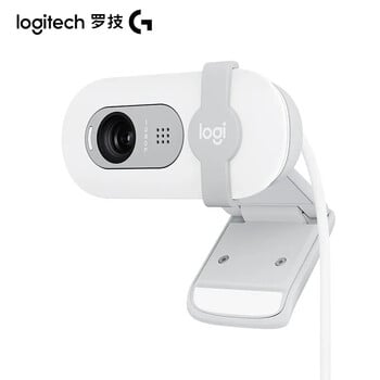 Нова уеб камера Logitech Brio 90 HD 1080p с автоматично балансиране на светлината, вграден капак за поверителност и вграден микрофон.