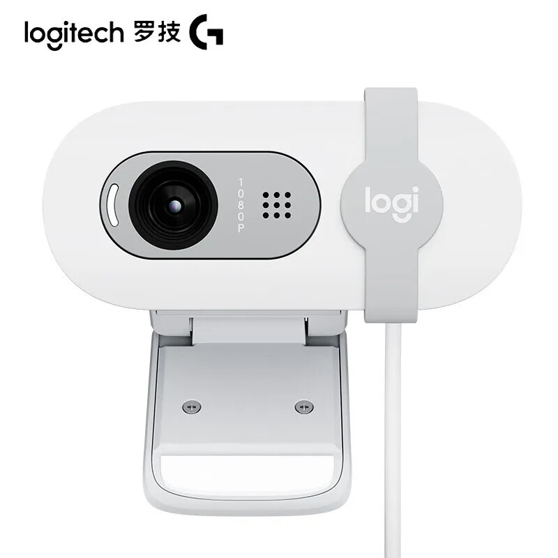 Noua cameră web Logitech Brio 90 HD 1080p cu echilibrare automată a luminii, obturator de confidențialitate integrat și microfon încorporat.
