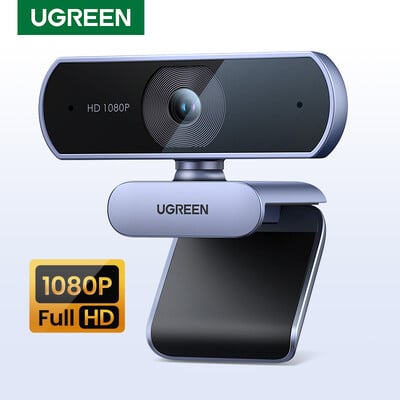 UGREEN USB webkamera 1080P HD mini webkamera laptop számítógéphez webkamerához Kettős mikrofon Youtube Zoom videohíváshoz 2K webkamera